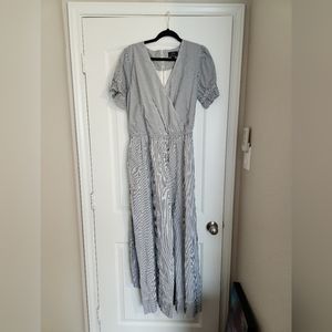 JCrew navy and white striped Jumpsuit